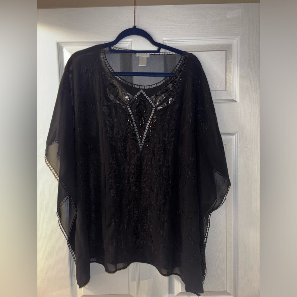 Cache Black Over Blouse. Perfect Condition - image 1